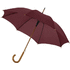 23" Kyle-sateenvarjo, automaattisesti avautuva, puinen varsi, ruskea liikelahja logopainatuksella
