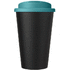 Americano® Eco -kahvimuki kierrätetystä materiaalista, läikyttämätön, 350 ml, aqua-blue, musta lisäkuva 3