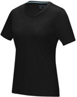 Azurite-T-paita, GOTS-sertifioitu luomupuuvilla, lyhythihainen, naisten, musta liikelahja logopainatuksella