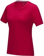 Azurite-T-paita, GOTS-sertifioitu luomupuuvilla, lyhythihainen, naisten, punainen liikelahja logopainatuksella