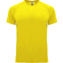 Bahrain lasten lyhythihainen urheilu-t-paita, keltainen liikelahja logopainatuksella