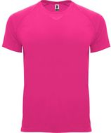 Bahrain lasten lyhythihainen urheilu-t-paita, pinkki liikelahja logopainatuksella