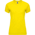 Bahrain naisten lyhythihainen urheilu-t-paita, keltainen liikelahja logopainatuksella