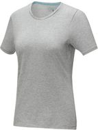 Balfour-t-paita, lyhythihainen, luonnonmukainen, naisten, harmaa-harmaa liikelahja logopainatuksella