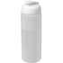 Baseline® Plus 750 ml läppäkantinen urheilujuomapullo, valkoinen, läpikuultava-valkoinen liikelahja logopainatuksella