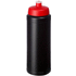 Baseline® Plus Grip 750 ml -urheilujuomapullo urheilukannell, musta, punainen liikelahja logopainatuksella