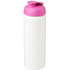 Baseline® Plus grip 750 ml läppäkantinen urheilujuomapullo, valkoinen, ruusu liikelahja logopainatuksella