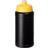 Baseline 500 ml kierrätetty juomapullo, keltainen liikelahja logopainatuksella