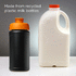Baseline 500 ml:n kierrätetystä materiaalista valmistettu juomapullo läppäkannella, oranssi lisäkuva 3