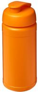 Baseline® Plus 500 ml läppäkantinen urheilujuomapullo, oranssi liikelahja logopainatuksella
