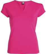 Belice naisten lyhythihainen t-paita, kirkas-vaaleanpunainen liikelahja logopainatuksella