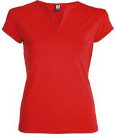 Belice naisten lyhythihainen t-paita, punainen liikelahja logopainatuksella
