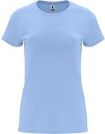 Capri naisten lyhythihainen t-paita, sininen-taivas liikelahja logopainatuksella