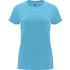 Capri naisten lyhythihainen t-paita, turkoosi liikelahja logopainatuksella