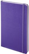 Classic L -muistikirja, kovakantinen - viiva, keskikokoinen-violetti liikelahja logopainatuksella