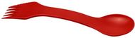 Epsy 3-in-1 lusikka, haarukka ja veitsi, punainen liikelahja logopainatuksella