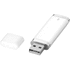 Flat-USB-muistitikku, 4 Gt, valkoinen liikelahja logopainatuksella