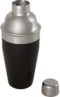 Gaudie kierrätetystä ruostumattomasta teräksestä valmistettu cocktailshaker, musta liikelahja logopainatuksella