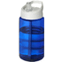H2O Active® Bop 500 ml -urheilujuomapullo kaatonokkakannella, valkoinen, sininen liikelahja logopainatuksella