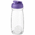 H2O Active® Pulse 600 ml -shakerpullo, läpikuultava-valkoinen, violetti liikelahja logopainatuksella