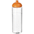 H2O Active® Vibe 850 ml -urheilujuomapullo kupukannella, läpikuultava-valkoinen, oranssi liikelahja logopainatuksella