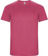 Imola lasten lyhythihainen urheilu-t-paita, pinkki liikelahja logopainatuksella
