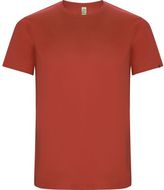 Imola lasten lyhythihainen urheilu-t-paita, punainen liikelahja logopainatuksella