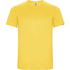 Imola miesten lyhythihainen urheilu-t-paita, keltainen liikelahja logopainatuksella