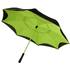 Inversiovärjätty 23" Yoon- suora sateenvarjo, musta, kalkinvihreä liikelahja logopainatuksella