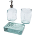 Jabony 3-osainen kylpyhuoneen tarvikesarja, kierrätyslasia, läpikuultava-valkoinen lisäkuva 3