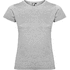 Jamaica naisten lyhythihainen t-paita, harmaa-kanerva liikelahja logopainatuksella