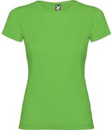 Jamaica naisten lyhythihainen t-paita, vihreä-ruoho liikelahja logopainatuksella