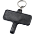 Largo-lämpöpatteriavain avaimenperässä, muovinen, musta liikelahja logopainatuksella