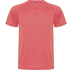 Montecarlo miesten lyhythihainen urheilu-t-paita, neonkoralli liikelahja logopainatuksella