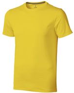 Nanaimo miesten lyhythihainen t-paita, keltainen liikelahja logopainatuksella