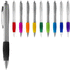 Nash-kuulakärkikynä, hopeanvärinen runko ja värillinen varsi liikelahja logopainatuksella