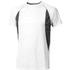 Quebec miesten lyhythihainen tyköistuva t-paita, valkoinen, antrasiitti liikelahja logopainatuksella