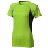 Quebec naisten lyhythihainen tyköistuva t-paita, antrasiitti, omenanvihreä liikelahja logopainatuksella
