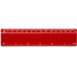 Renzo-viivain, 15 cm, muovinen, punainen lisäkuva 2