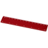 Renzo-viivain, 15 cm, muovinen, punainen liikelahja logopainatuksella