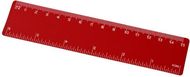 Rothko-viivain, 15 cm, muovinen, punainen liikelahja logopainatuksella