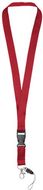 Sagan-kaulanauha, irrotettava solki, puhelinpidike, punainen liikelahja logopainatuksella