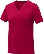 Somoto naisten lyhythihainen v-aukkoinen t-paita, punainen liikelahja logopainatuksella