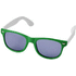 Sun Ray -aurinkolasit, väriblokatut, vihreä liikelahja logopainatuksella
