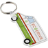 Tait pakettiauton muotoinen kierrätetty avaimenperä, valkoinen liikelahja logopainatuksella