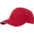 Topaz 6-paneelinen GRS-kierrätetty baseball-lippalakki, punainen liikelahja logopainatuksella