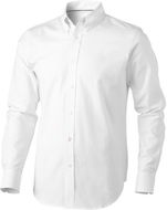 Vaillant pitkähihainen miesten oxford- paita, valkoinen liikelahja logopainatuksella