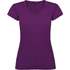 Victoria naisten lyhythihainen t-paita v-kaula-aukolla, violetti liikelahja logopainatuksella