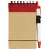 Zuse-muistio ja kynä, kierrätetty, koko A7, luonnollinen, punainen lisäkuva 2