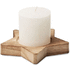 Kynttilänalunen ja kynttilä LOTUS, puu liikelahja logopainatuksella